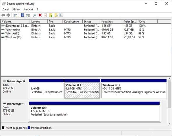 Windows 10 Partitionen?
