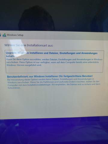 Windows Installation, Dateien werden verschoben?