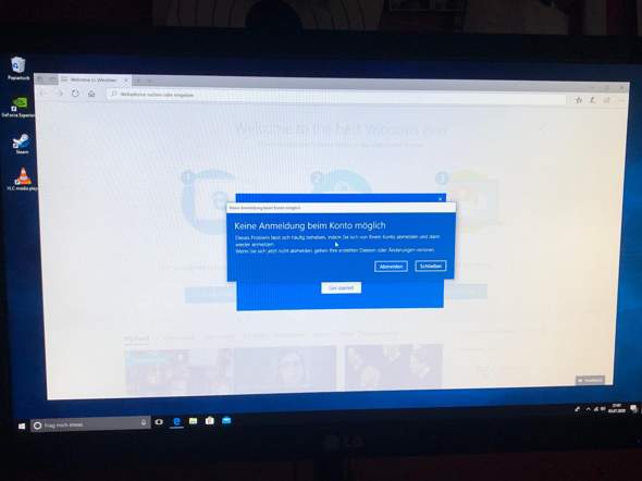 Keine Anmeldung beim Konto möglich Windows 10?