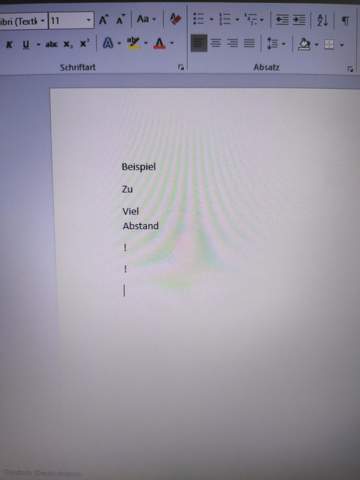 Ich habe ein Problem in Word?