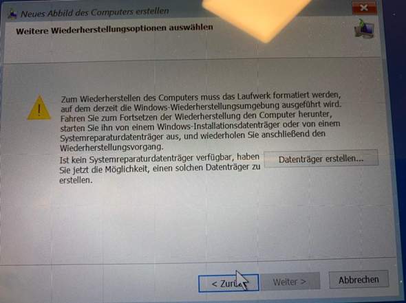 Systemabbild wiederherstellen?