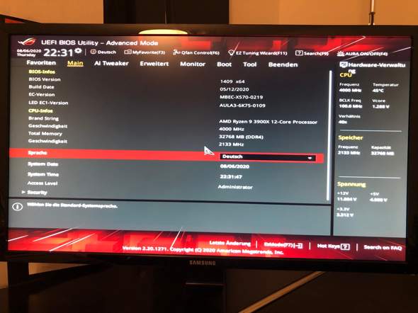 Wie installiere ich Windows 10 auf dem Mainboard ROG STRIY X570-E GAMING?