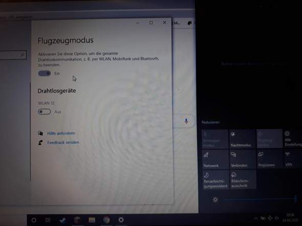 Wie schalte ich meinen Flugzeugmodus aus?