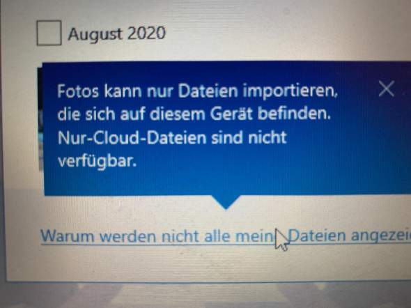 Alle Fotos werden auf dem PC nicht angezeigt?