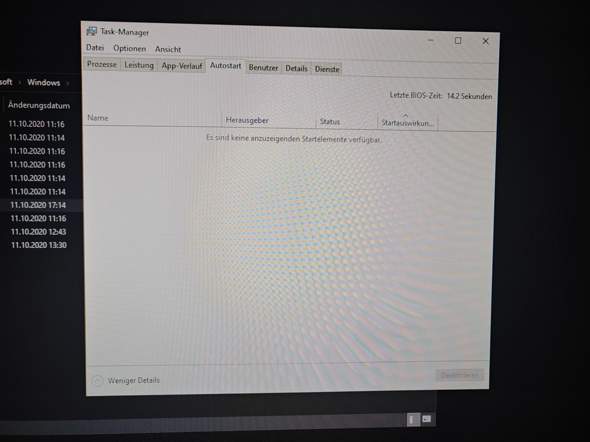 Kann keine Apps mehr im Taskmanager bei Autostart sehen?