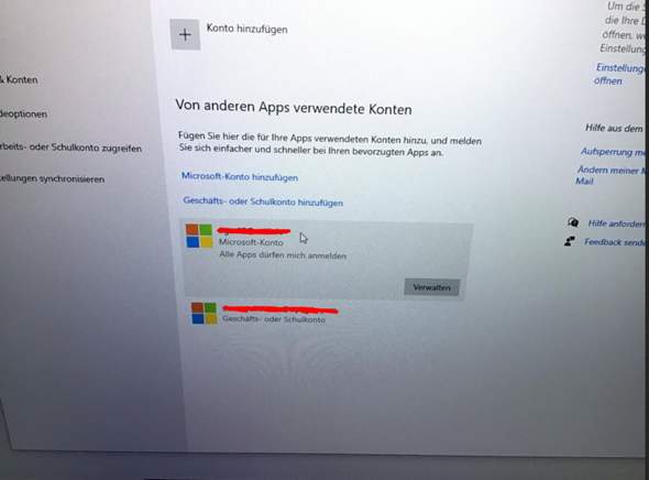 Aus Microsoft Konto abmelden?