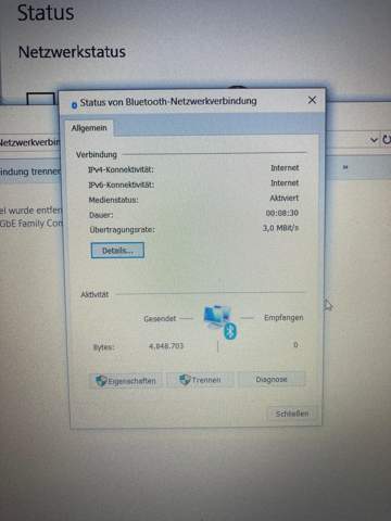 Windows Bluetooth Netzwerk Verbindung!?