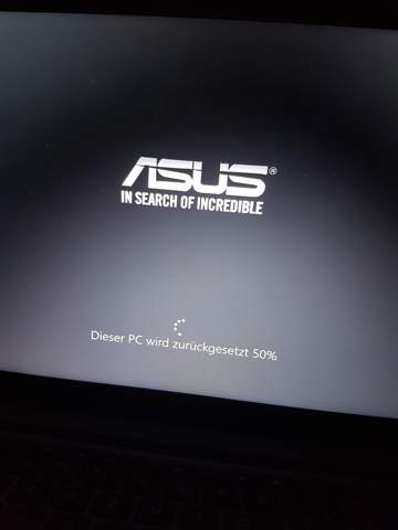 Beim Laptop zurücksetzen bleibt es bei 50% hängen, was tun?