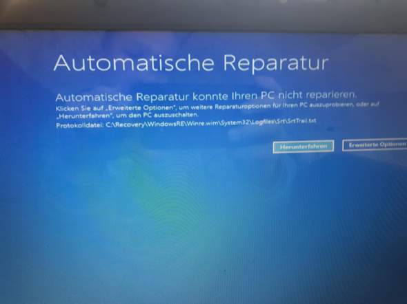 Automatische Reparatur konnte Ihren PC nicht reparieren?