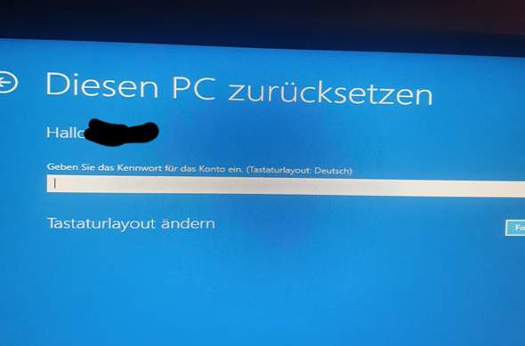 Windows 10 pw vergessen /pc zurrücksetzen?