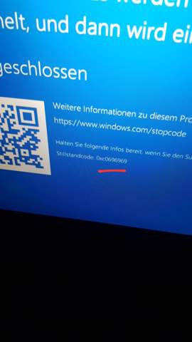 Windows Stopcode 0xc0696969?