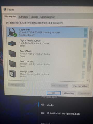 Windows 10 Kopfhörer konfigurieren geht nicht?