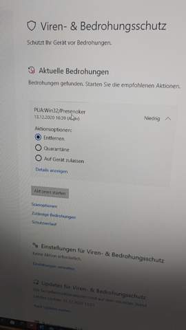 Habe ich den Presenoker Virus auf meinem Computer?