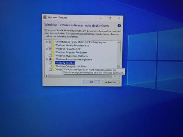 Wieso kann ich die Sandbox nicht deaktivieren?