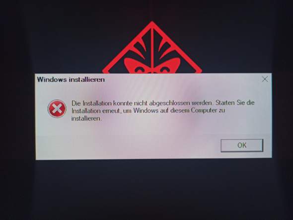 Windows 10 Installations fehler?