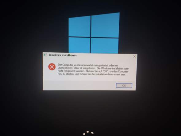Windows Neuinstallation Fehler?
