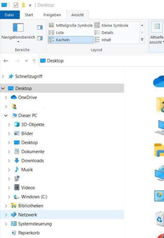 Windows Explorer Ordnerstruktur?