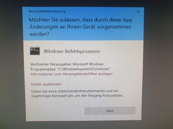 Windows 10 Administrator Konto verschwunden, wie zurückholen?