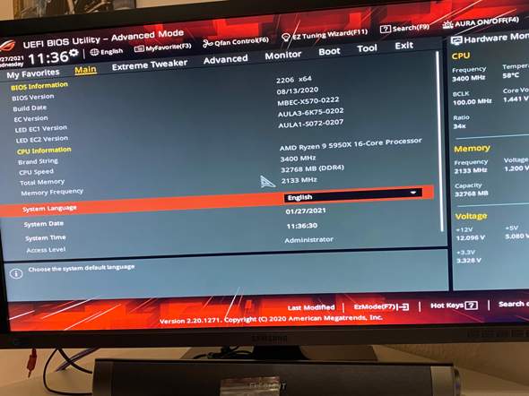 PC zsm gebaut was jetzt biosX?