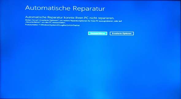 Windows 10 lässt sich nicht starten Fehlermeldung!?