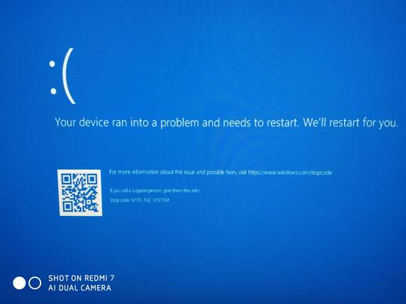 Windows startet nicht? (NTFS_FILE_SYSTEM)?