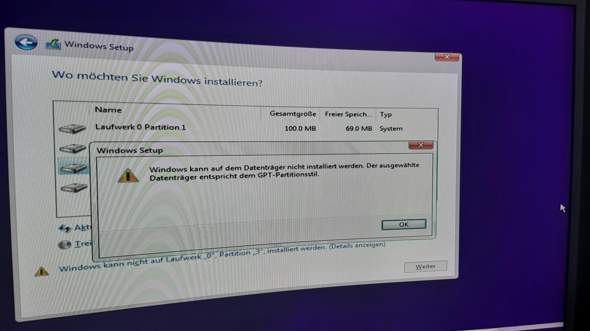 Wie kann ich meine SSD zu GPT Konvertieren wenn mein Windows10 beschädigt ist?