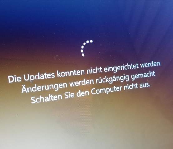 Windows 10 Update konnte nicht eingerichtet werden?