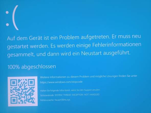 Wlan Stick verursacht Bluescreen?