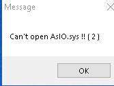 Win 10 Can´t open AsIO.sys! ( 2 )?