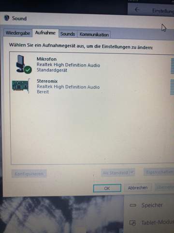 Keine Line-In Option Windows 10?