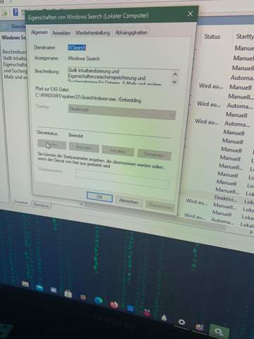 Windows search kann nicht aktiviert werden?