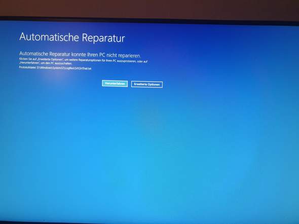 Automatische Reparatur konnte ihren PC nicht reparieren?