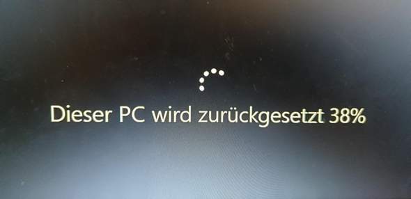 Windows zurücksetzen Fehler?