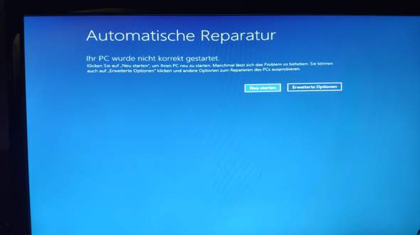 Windows10 blue screen nach Neustart?