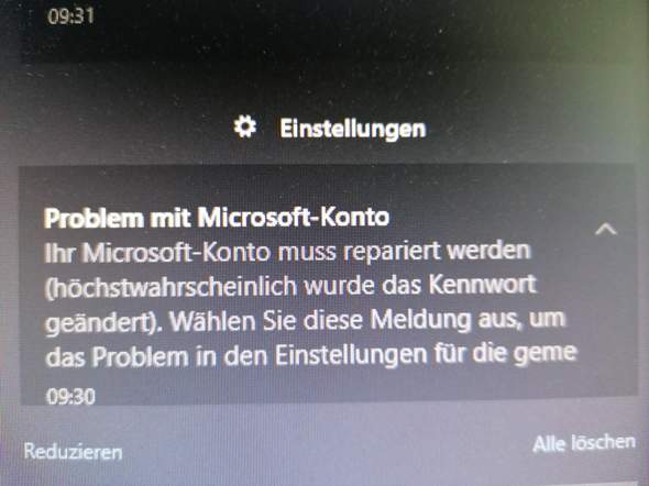 Warum besteht immer wieder ein Problem mit meinem Microsoft Konto?