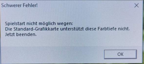 Sims 1 auf Windows 10 Grafikkartenfehler?