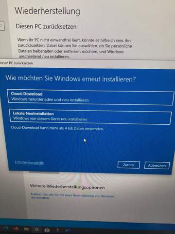 PC zurücksetzen?