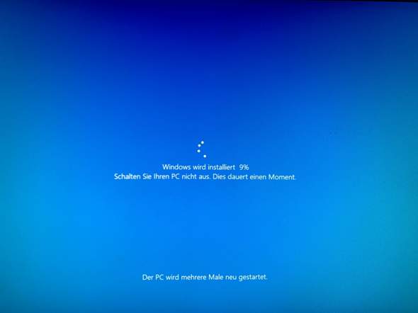Windows Installation hängt bei 9%?