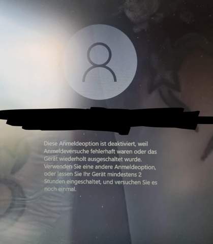 Diese Anmeldeoption ist deaktiviert........?Windows?