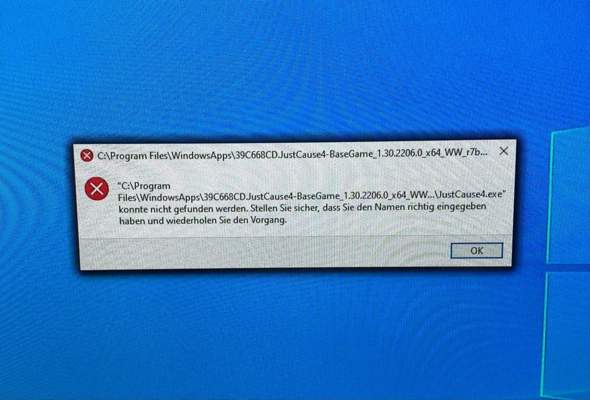 Just Cause App startet nicht?