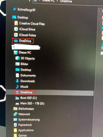 OneDrive Ordner im Explorer dupliziert?