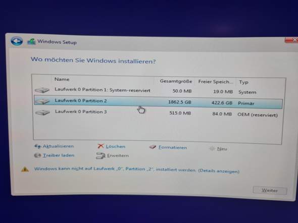 Windows 10 Boot geht nicht?