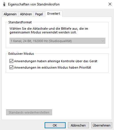 Mikrofonqualität ändern?