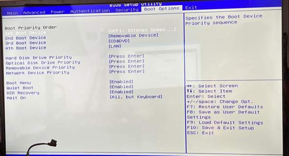 In ACER BIOS Bootreinfolge keine Festplatte aufgelistet?