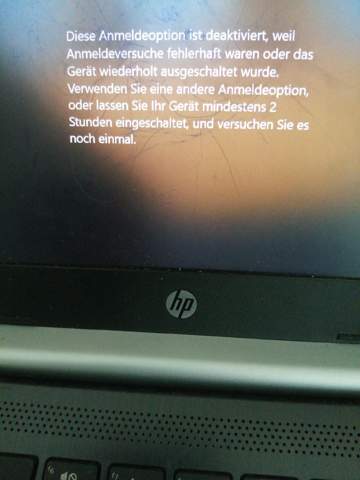 Windows laptop hp - ich kann mich nicht mehr anmelden?