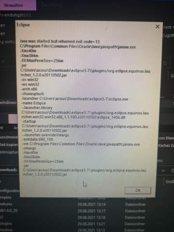 Wo liegt das Problem eclipse?