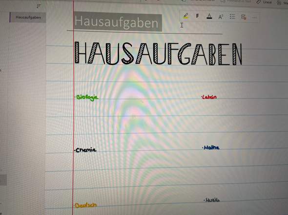 OneNote Überschrift?