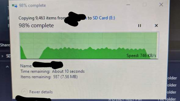 Windows Kopiergeschwindigkeit sehr langsam?