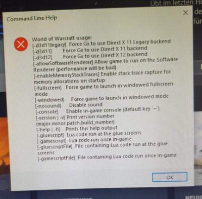 Grafikkarte kaputt? Fehlermeldung bei Start von WoW?