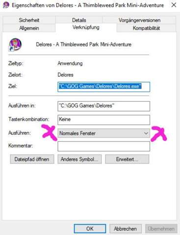 Computerspiel kann anscheinend nur Vollbildmodus, wie kann ich eine kleinere Fensteranzeige...